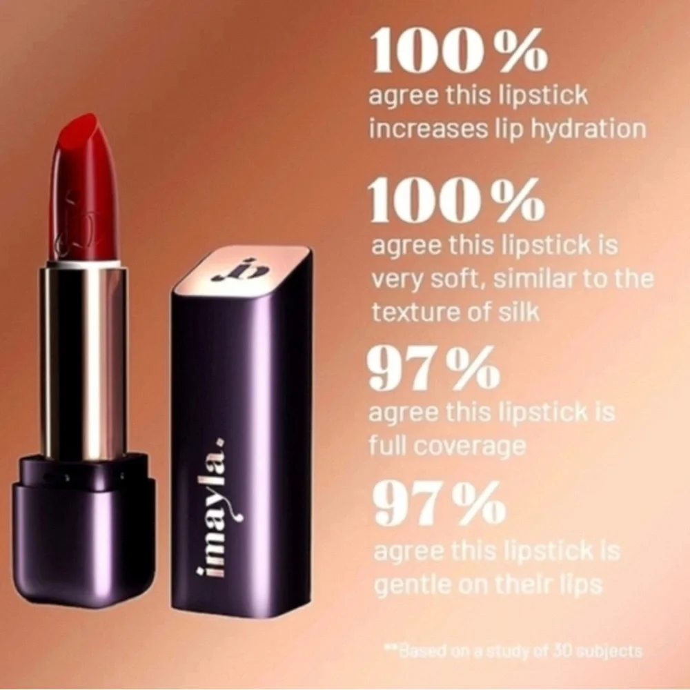 Imayla The One Hydrating Cream Lipstick - in Juicy Cherry Deep Red New in Box